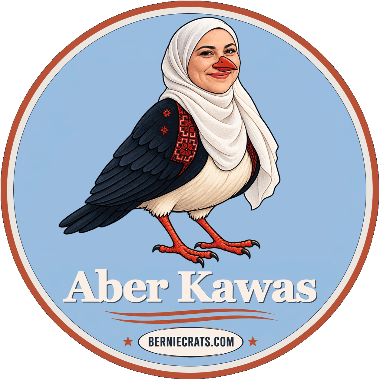 Aber Kawas illustration — BernieCrats.com