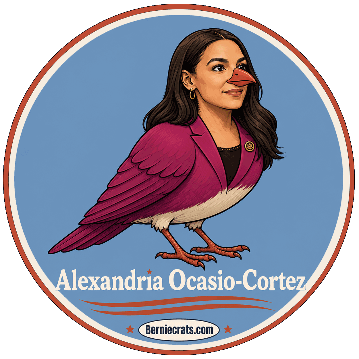 Alexandria Ocasio-Cortez illustration — BernieCrats.com