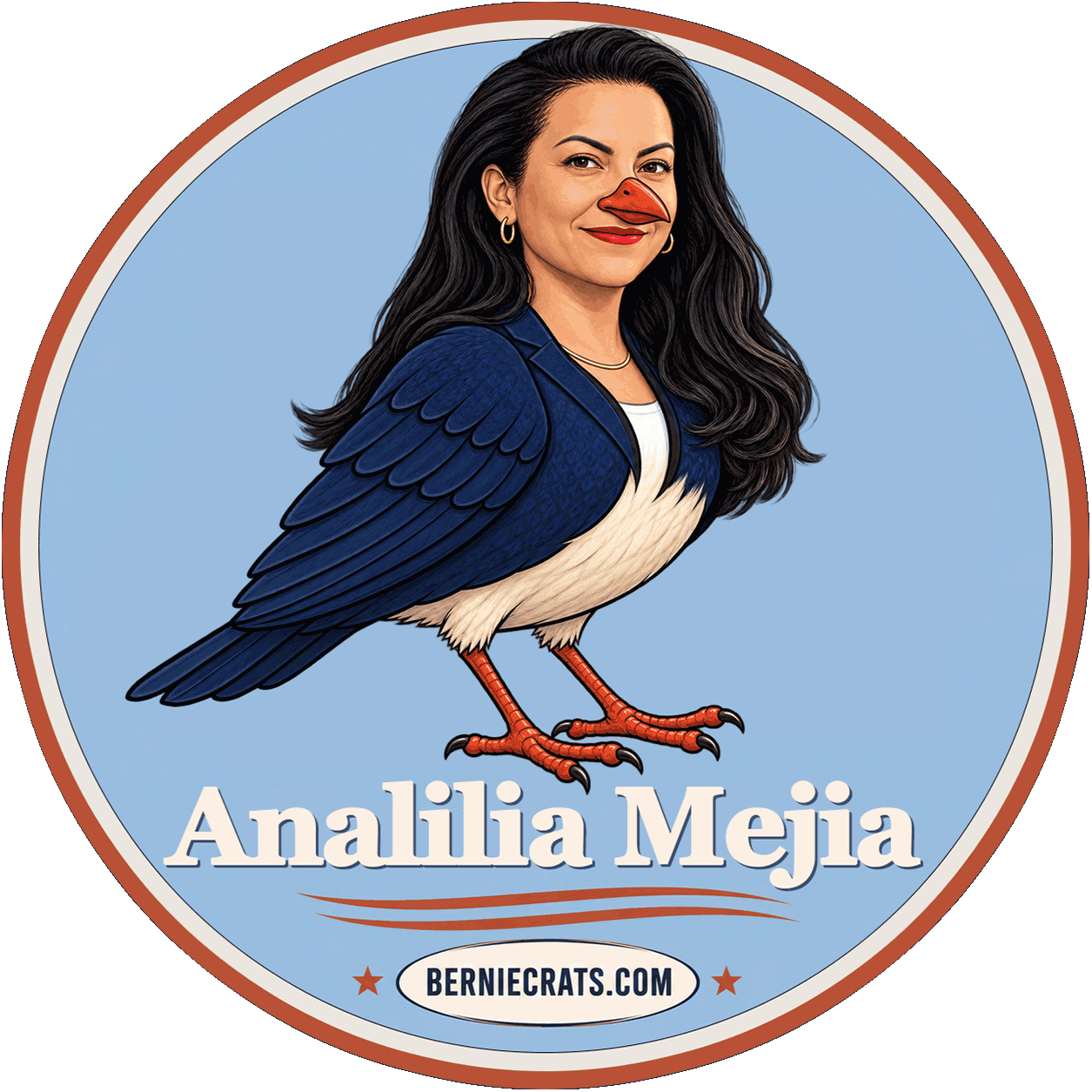 Analilia Mejia illustration — BernieCrats.com