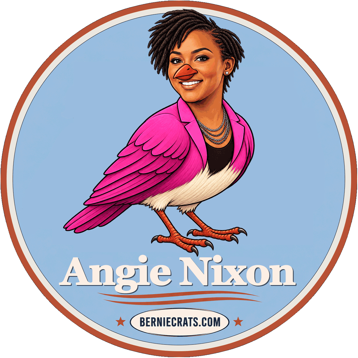 Angie Nixon illustration — BernieCrats.com