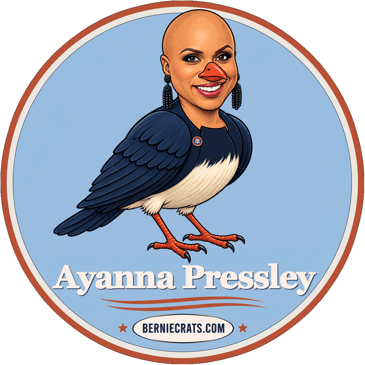Ayanna Pressley illustration — BernieCrats.com