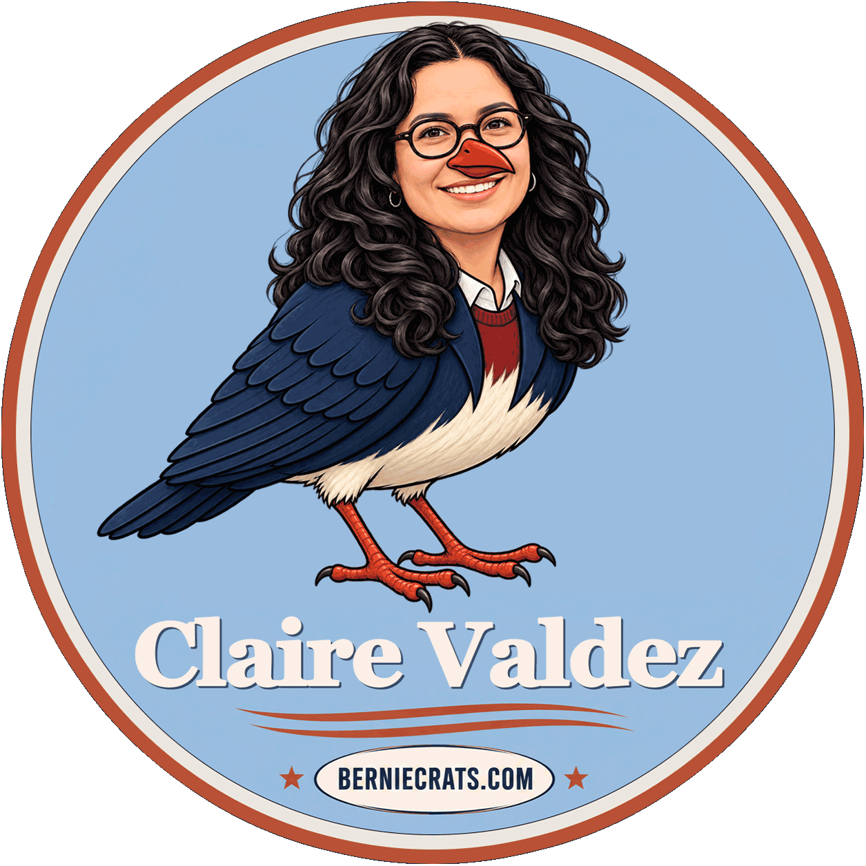 Claire Valdez illustration — BernieCrats.com