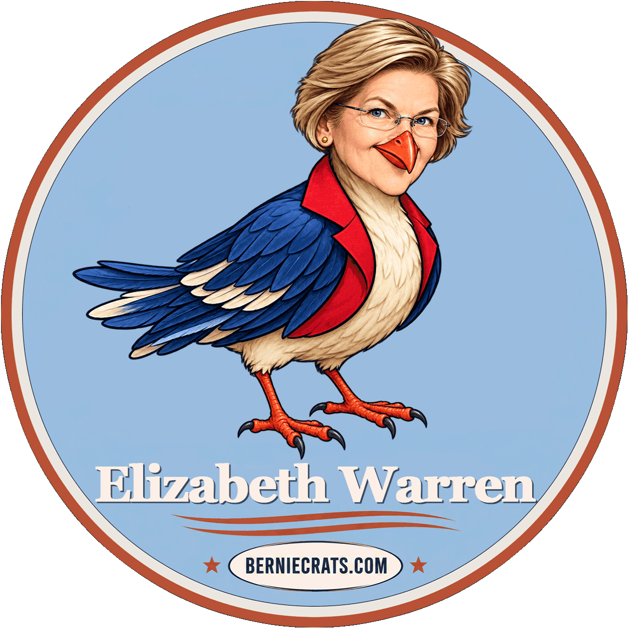 Elizabeth Warren illustration — BernieCrats.com