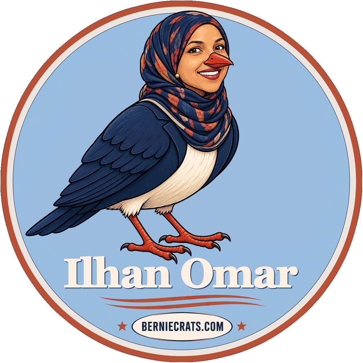 Ilhan Omar illustration — BernieCrats.com