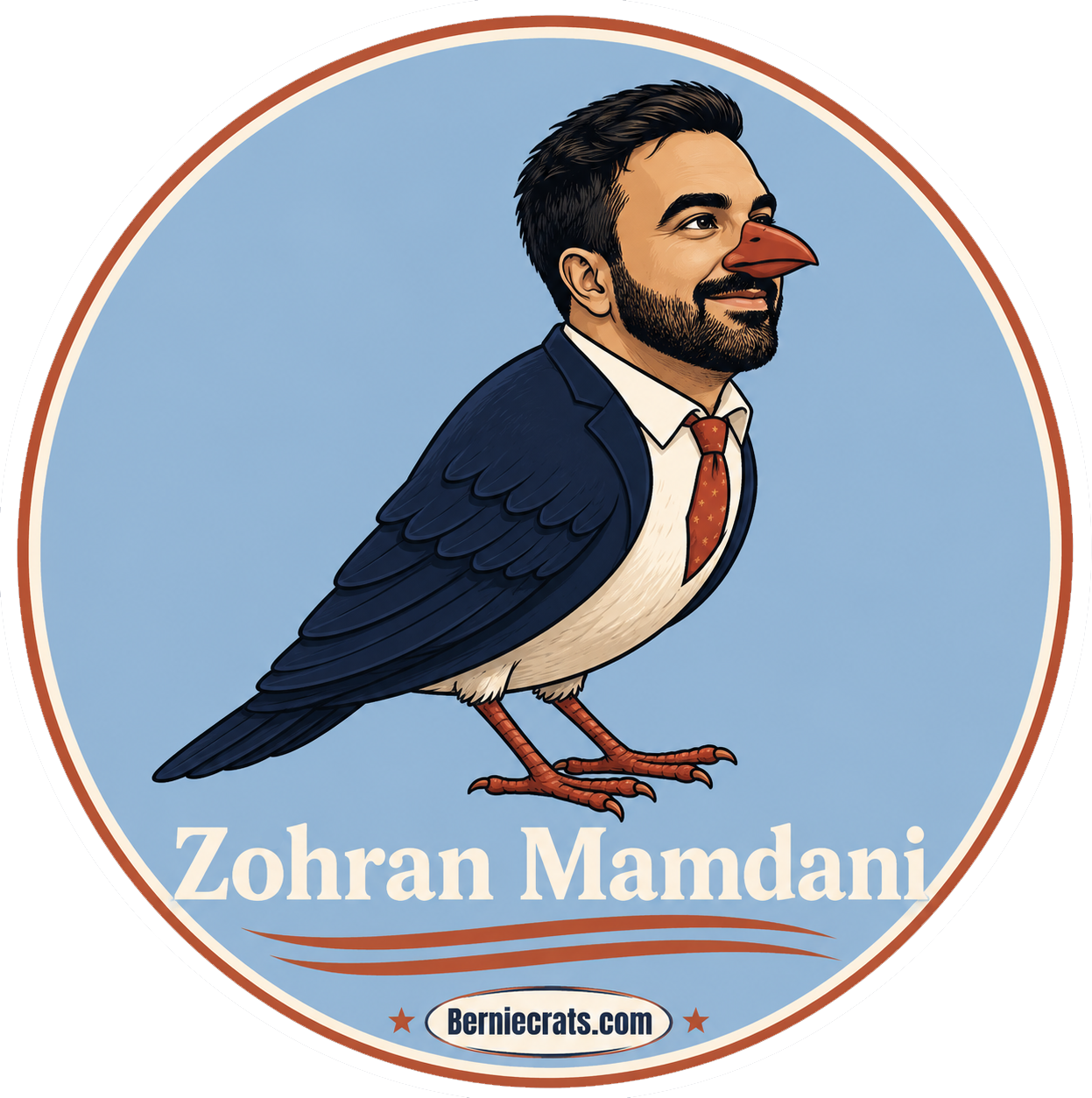 Zohran Mamdani illustration — BernieCrats.com